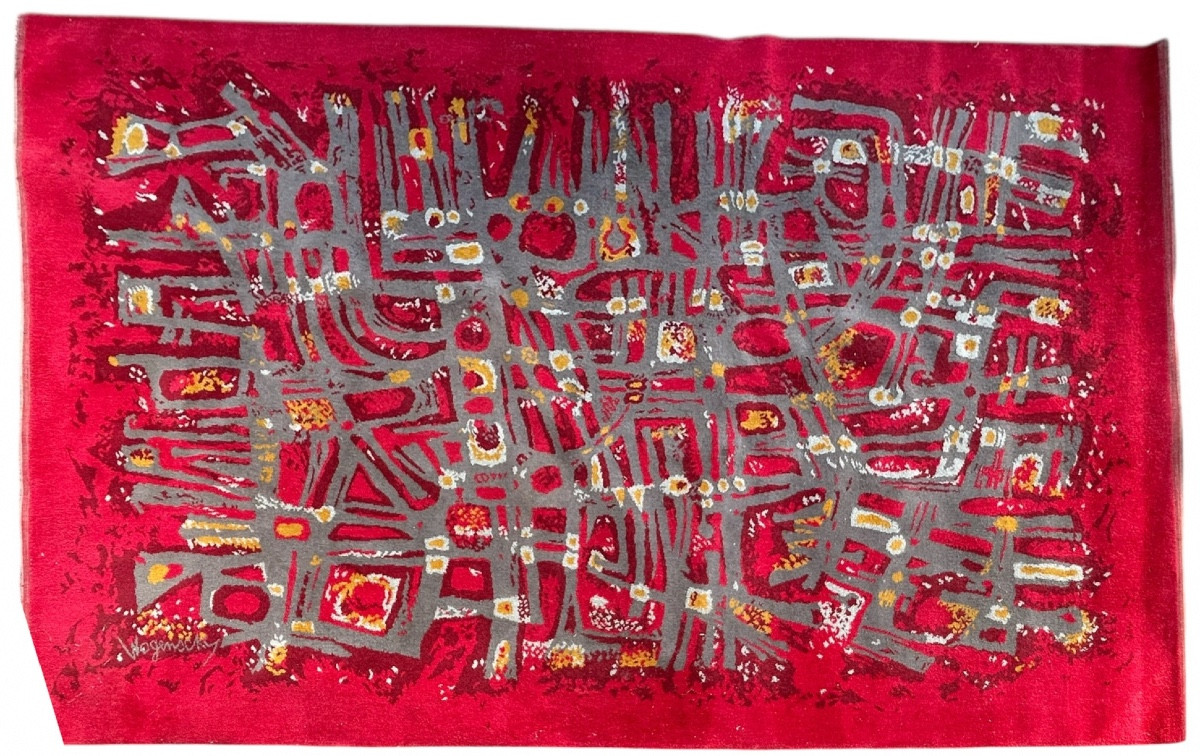 Robert WOGENSKY ( 1919-2019) tapis des années 1970 dimensions 3 x 2 m