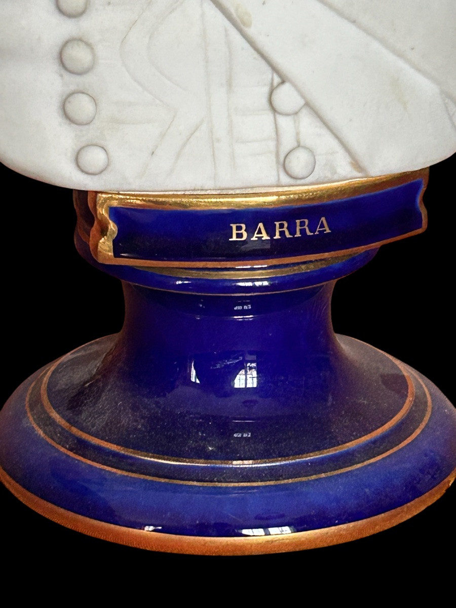 Buste de Joseph Barra en porcelaine de sèvres 1885 - révolutionnaire - Empire - révolution -photo-3