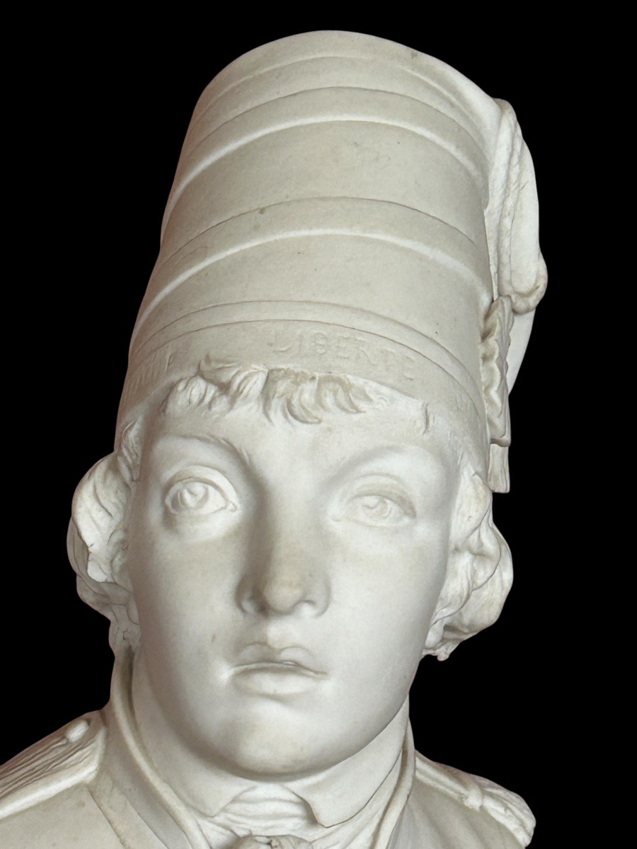 Buste de Joseph Barra en porcelaine de sèvres 1885 - révolutionnaire - Empire - révolution -photo-1