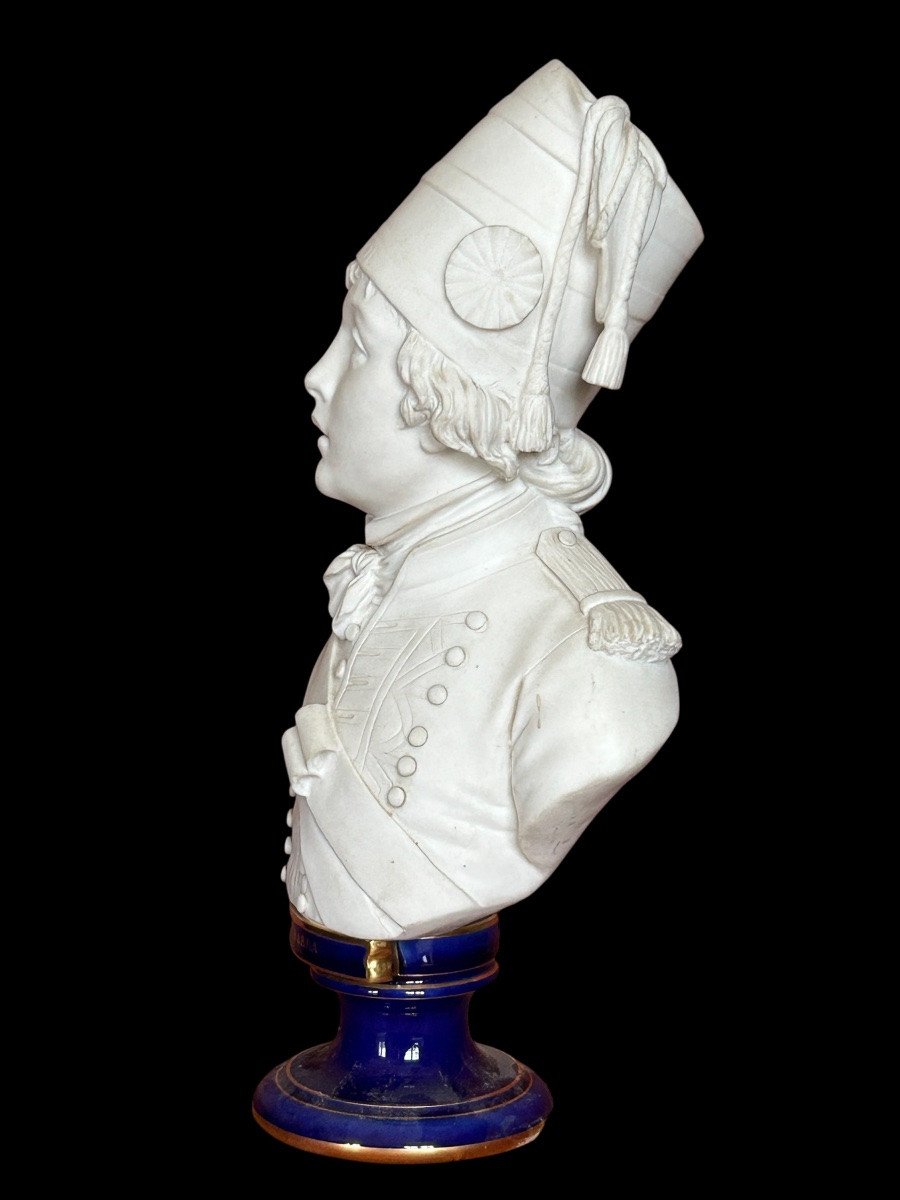 Buste de Joseph Barra en porcelaine de sèvres 1885 - révolutionnaire - Empire - révolution -photo-2