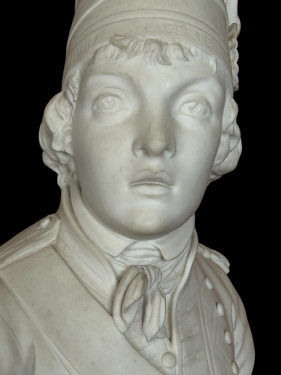 Buste de Joseph Barra en porcelaine de sèvres 1885 - révolutionnaire - Empire - révolution -photo-4