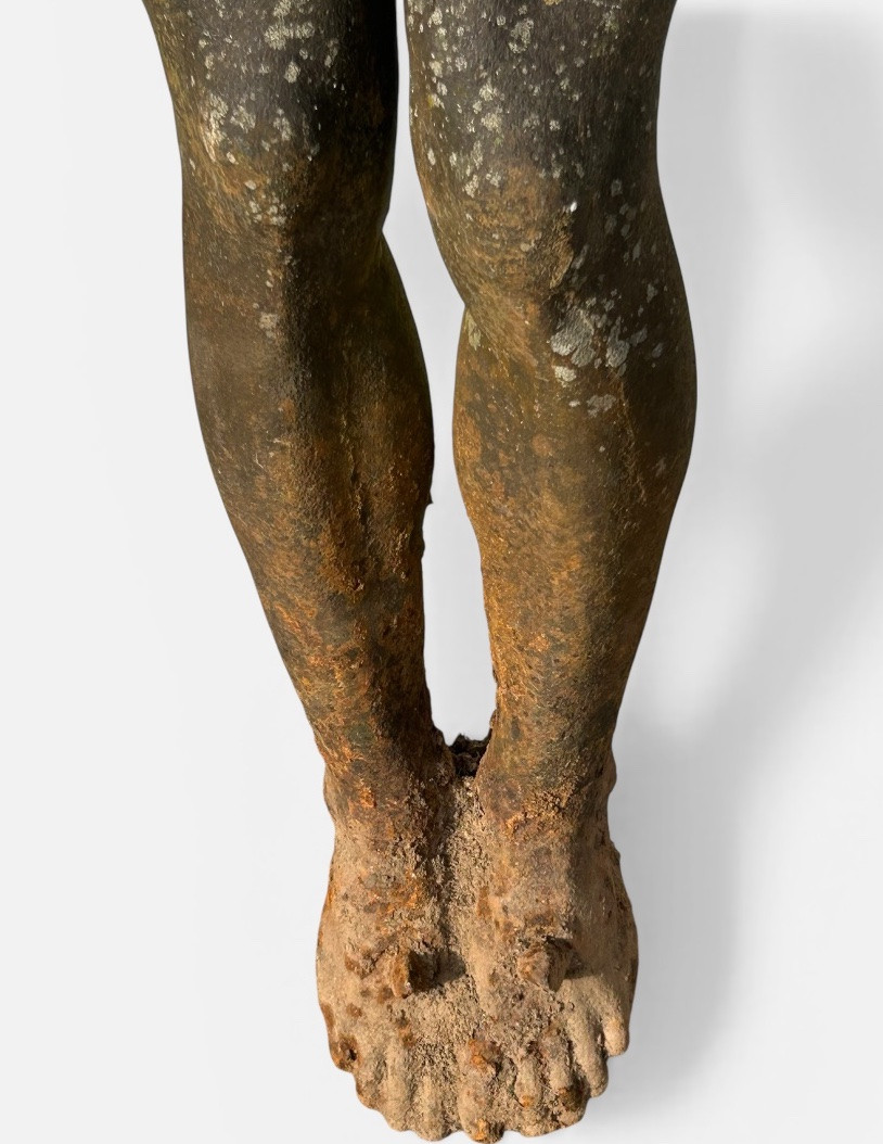 Grand Christ en croix en fonte du XIXéme siècle hauteur 150 cm - Crucifixion - religieux - -photo-3