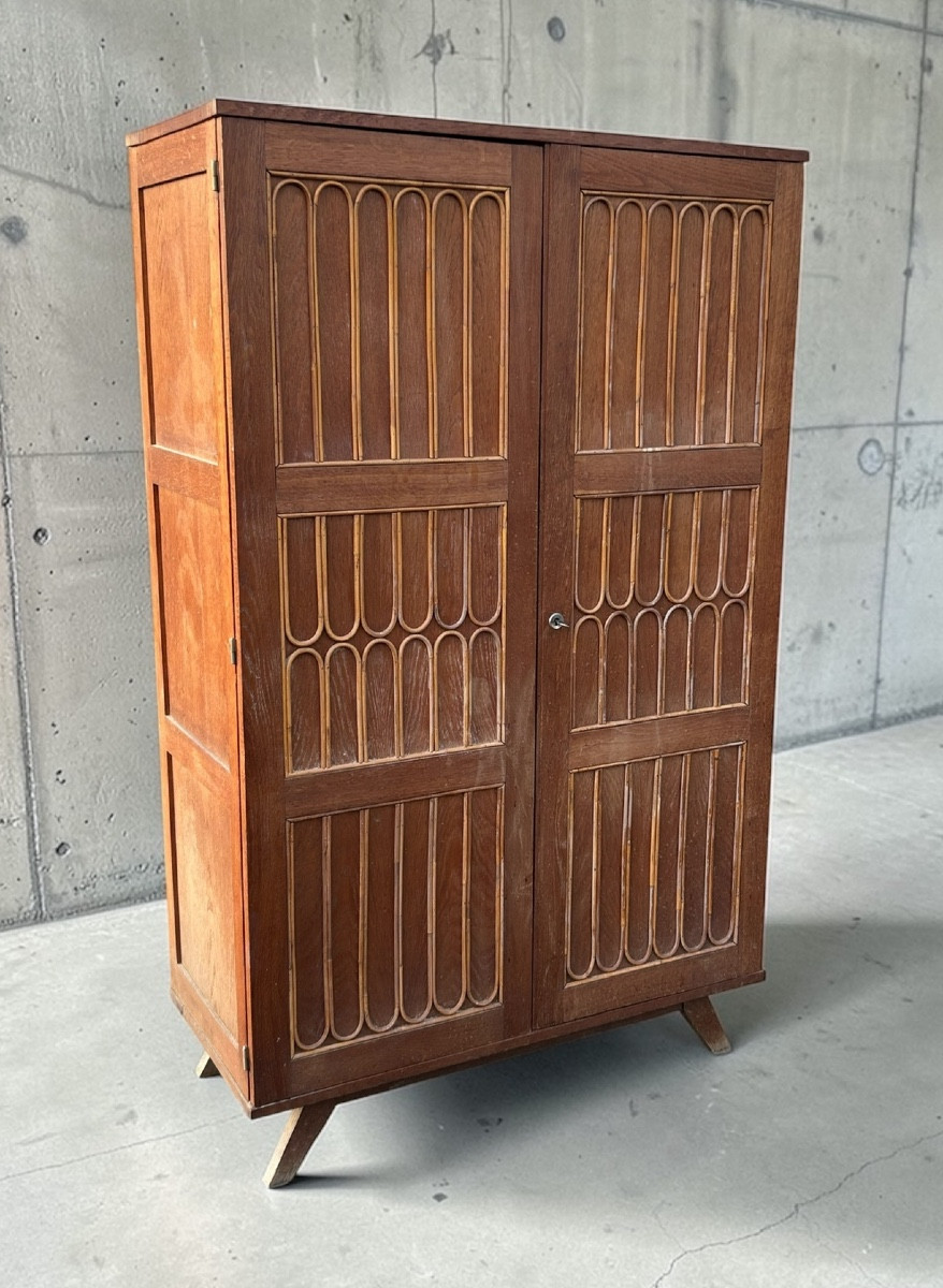 René Gabriel rare armoire vers 1945-50 mobilier de la reconstruction - après guerre 