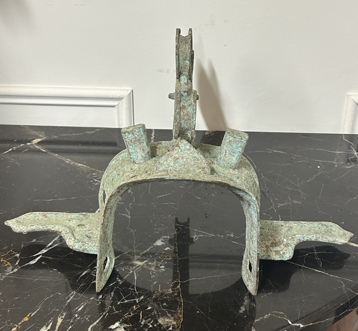 Masque Sanxingdui de l’ancien royaume de Shu - bronze Chine style Shang et Zhou -photo-4