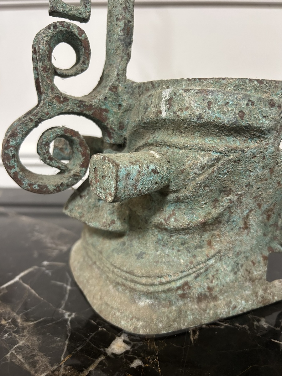 Masque Sanxingdui de l’ancien royaume de Shu - bronze Chine style Shang et Zhou -photo-5