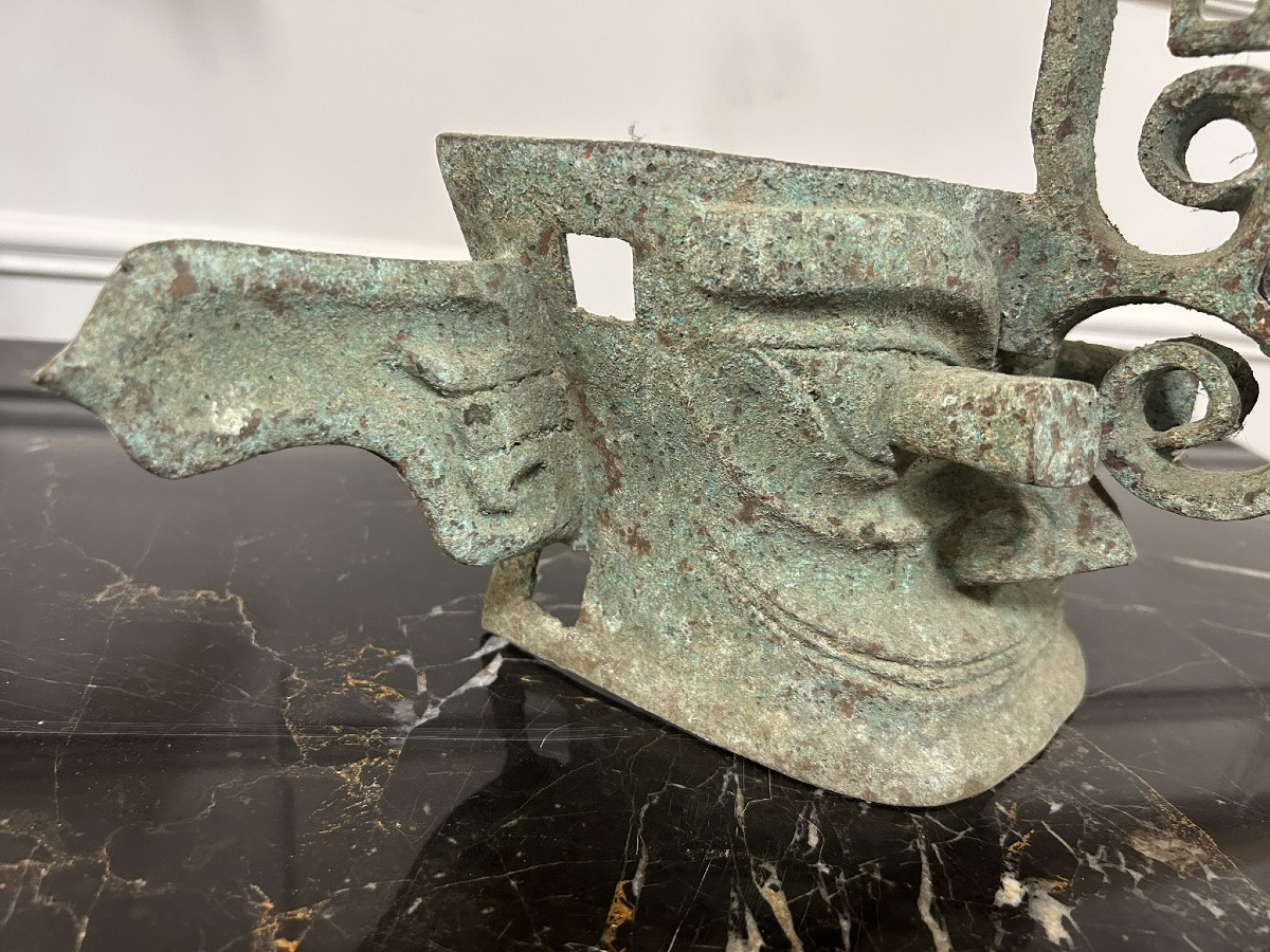 Masque Sanxingdui de l’ancien royaume de Shu - bronze Chine style Shang et Zhou -photo-8