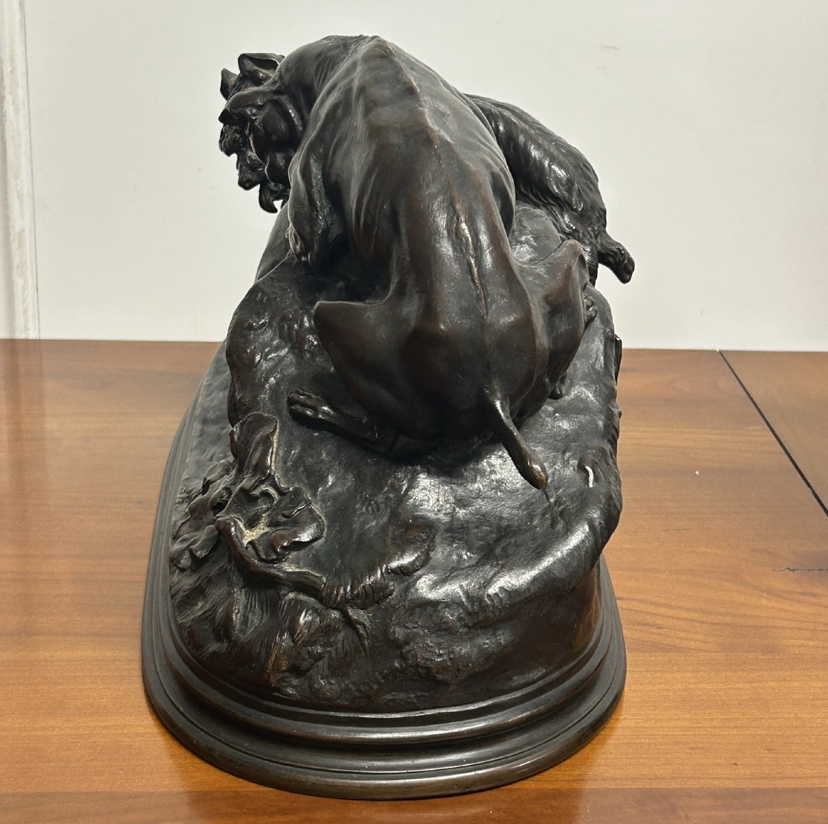 Pierre Jules Mène (1810-1879) chiens au terrier - sculpture en bronze d’époque XIXéme - chasse -photo-3
