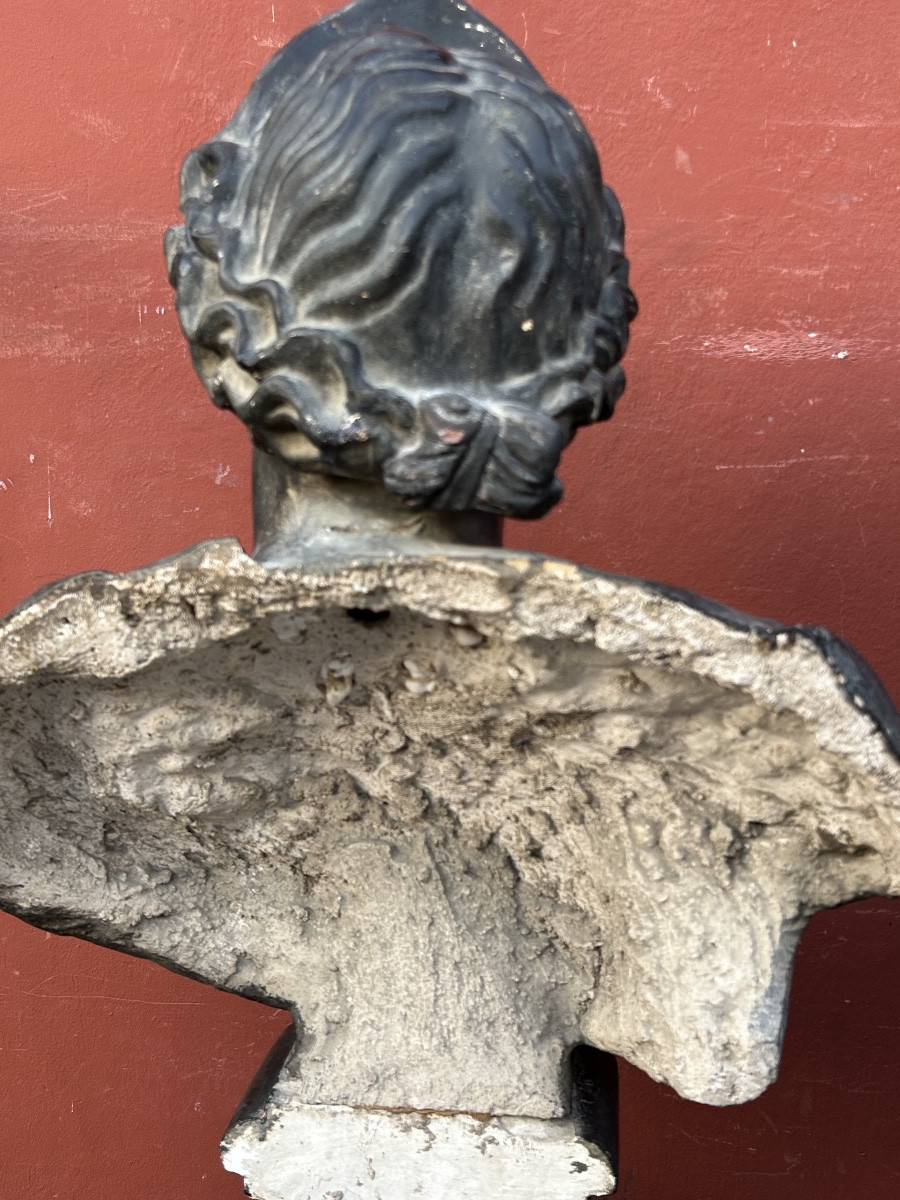 Important Pair Of Antique-style Plaster Busts, 18th Century - Roman Bust, Italy, H 90 Cm-photo-6