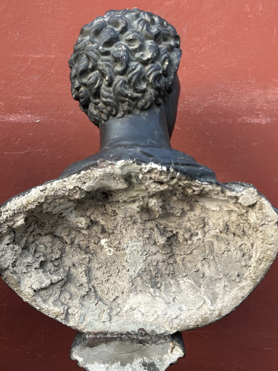 Important Pair Of Antique-style Plaster Busts, 18th Century - Roman Bust, Italy, H 90 Cm-photo-7