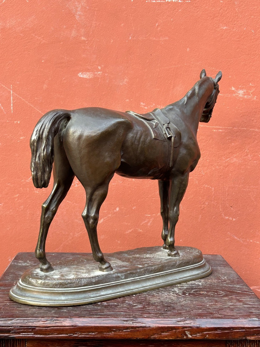 Jules Moigniez (1835-1894) Bronze équestre - cheval de course scellé - époque XIXéme équitation-photo-4