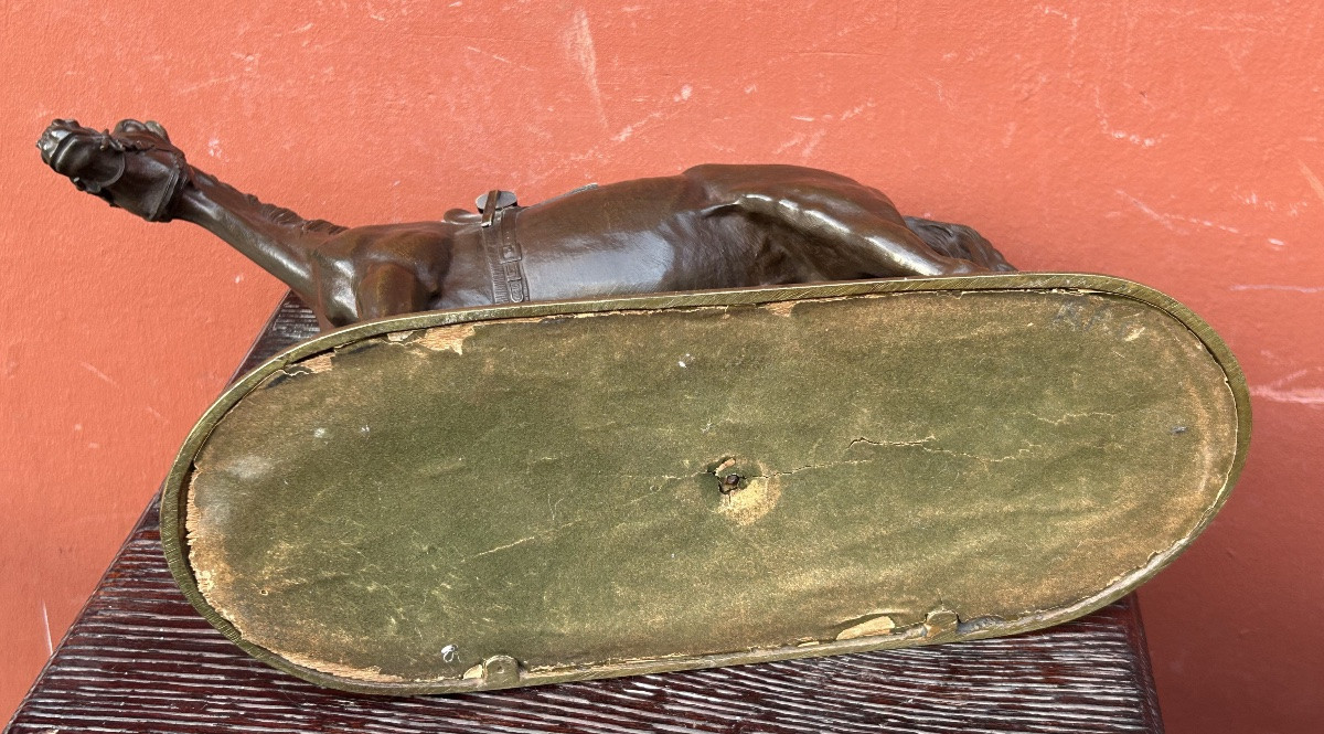 Jules Moigniez (1835-1894) Bronze équestre - cheval de course scellé - époque XIXéme équitation-photo-6