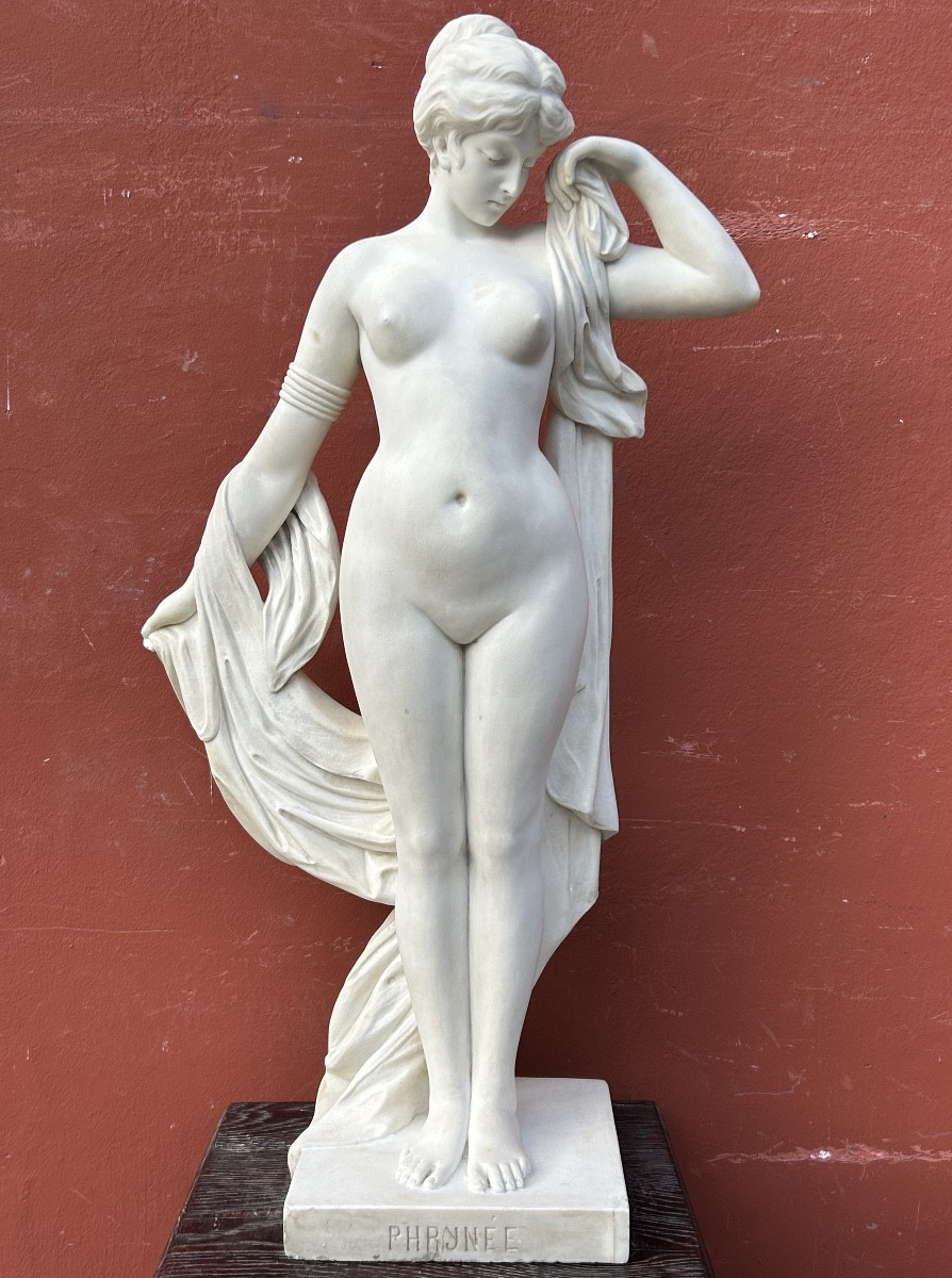Pierre-Etienne Daniel CAMPAGNE ( France 1851-1914) sculpture en marbre de Carrare Phrynée H 78 