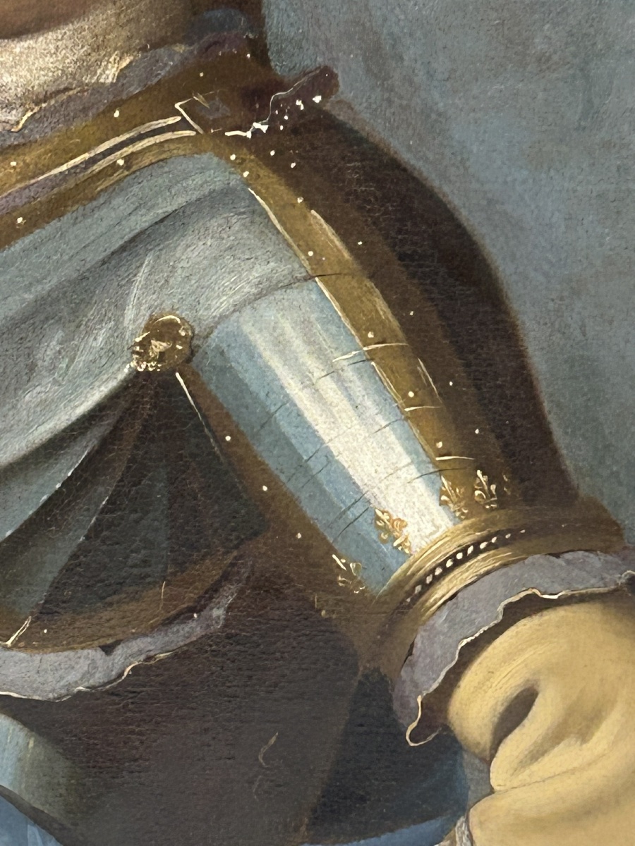 18th-century French School Portrait Of An Adolescent Louis XV After J-b Van Loo H 88 Cm-photo-4