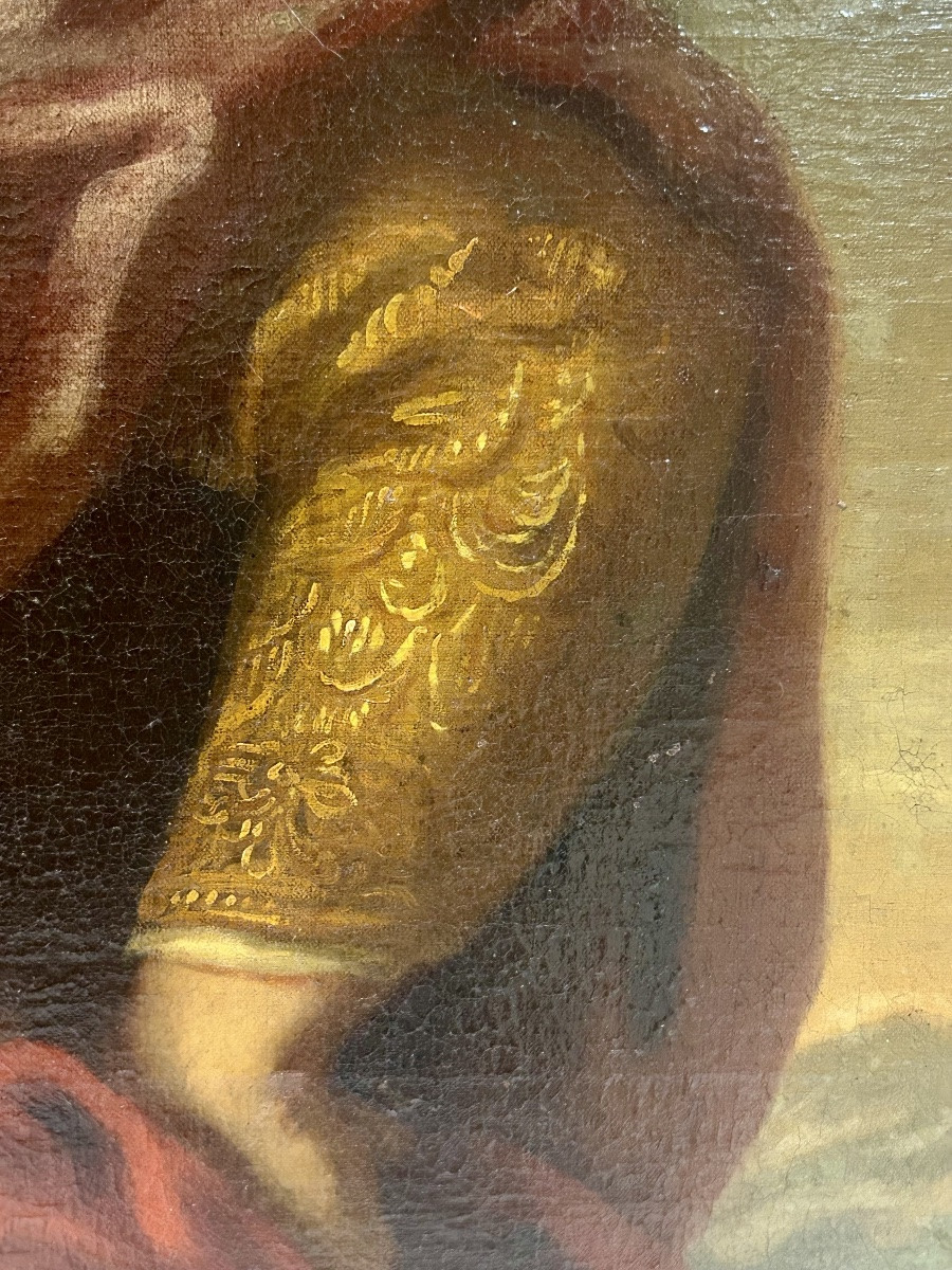 Portrait Of Leonard Johann Wittenberg (1646-1679) In Ceremonial Armor - Oil / Canvas H 130 Cm-photo-1
