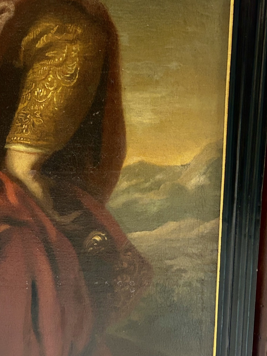 Portrait Of Leonard Johann Wittenberg (1646-1679) In Ceremonial Armor - Oil / Canvas H 130 Cm-photo-3