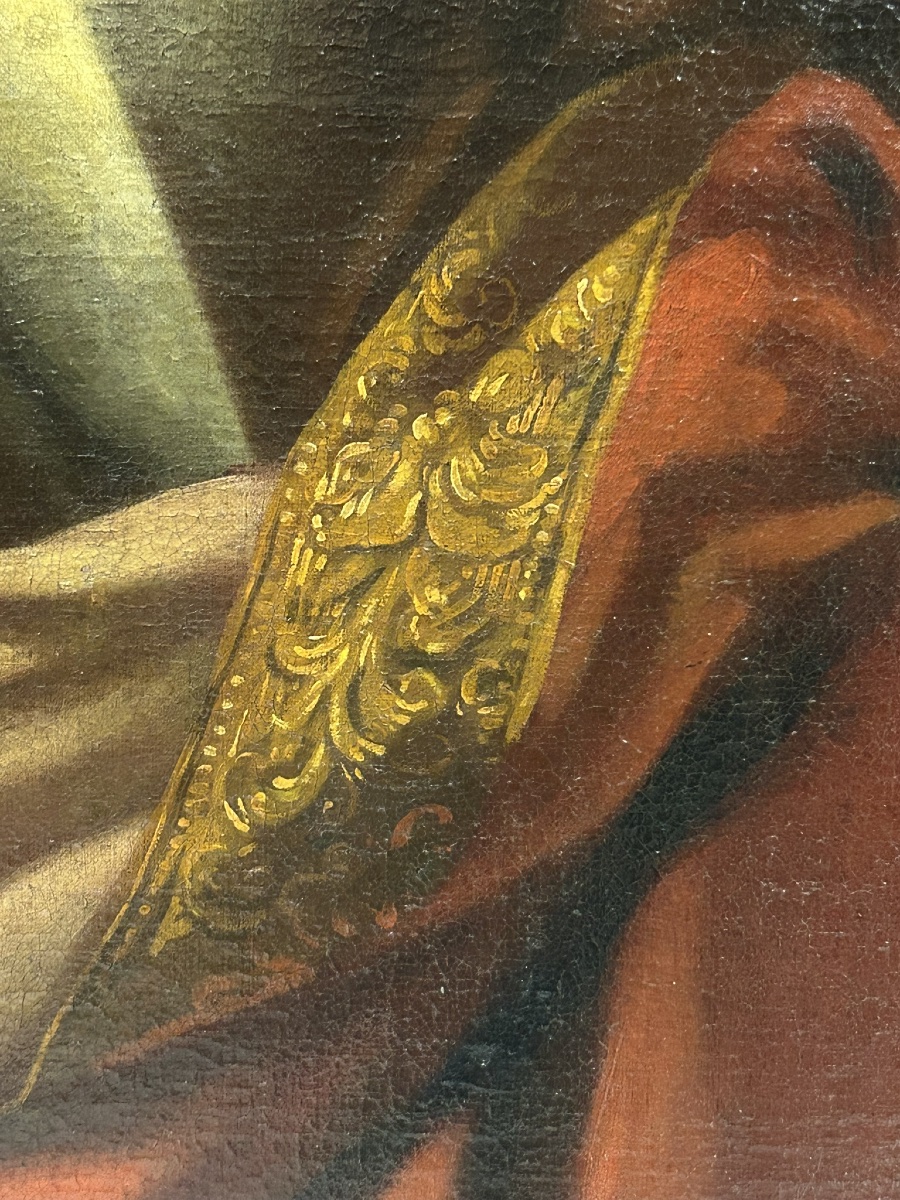 Portrait Of Leonard Johann Wittenberg (1646-1679) In Ceremonial Armor - Oil / Canvas H 130 Cm-photo-6