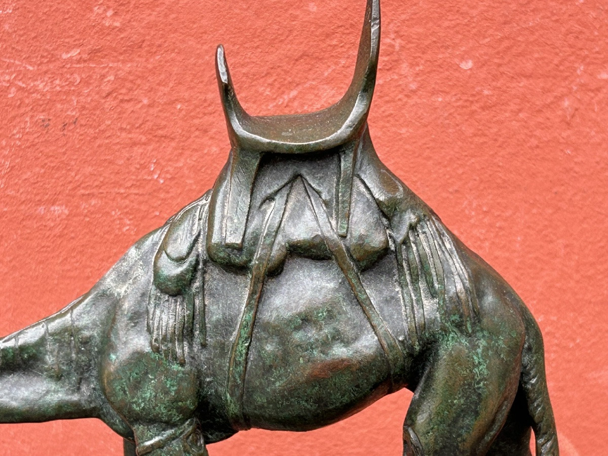 Louis Alfred Barye, Dit Barye Le Fils (1839-1895) Bronze Harnessed Dromedary 19th Century Camel-photo-4