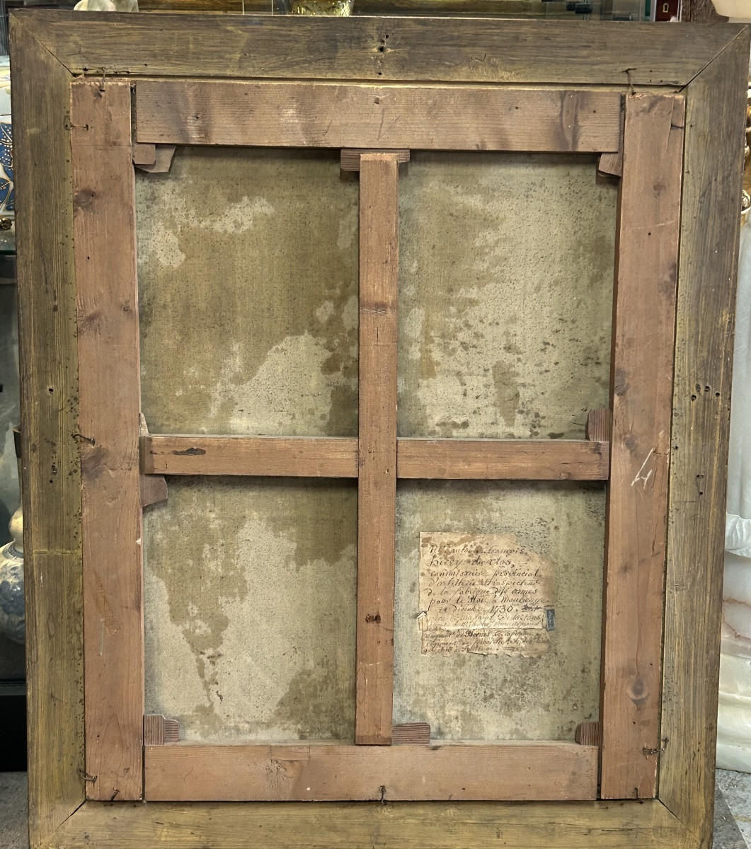 École Française du XVIIIème - Portrait d’Antoine Hervy du Clos - huile sur toile -photo-3