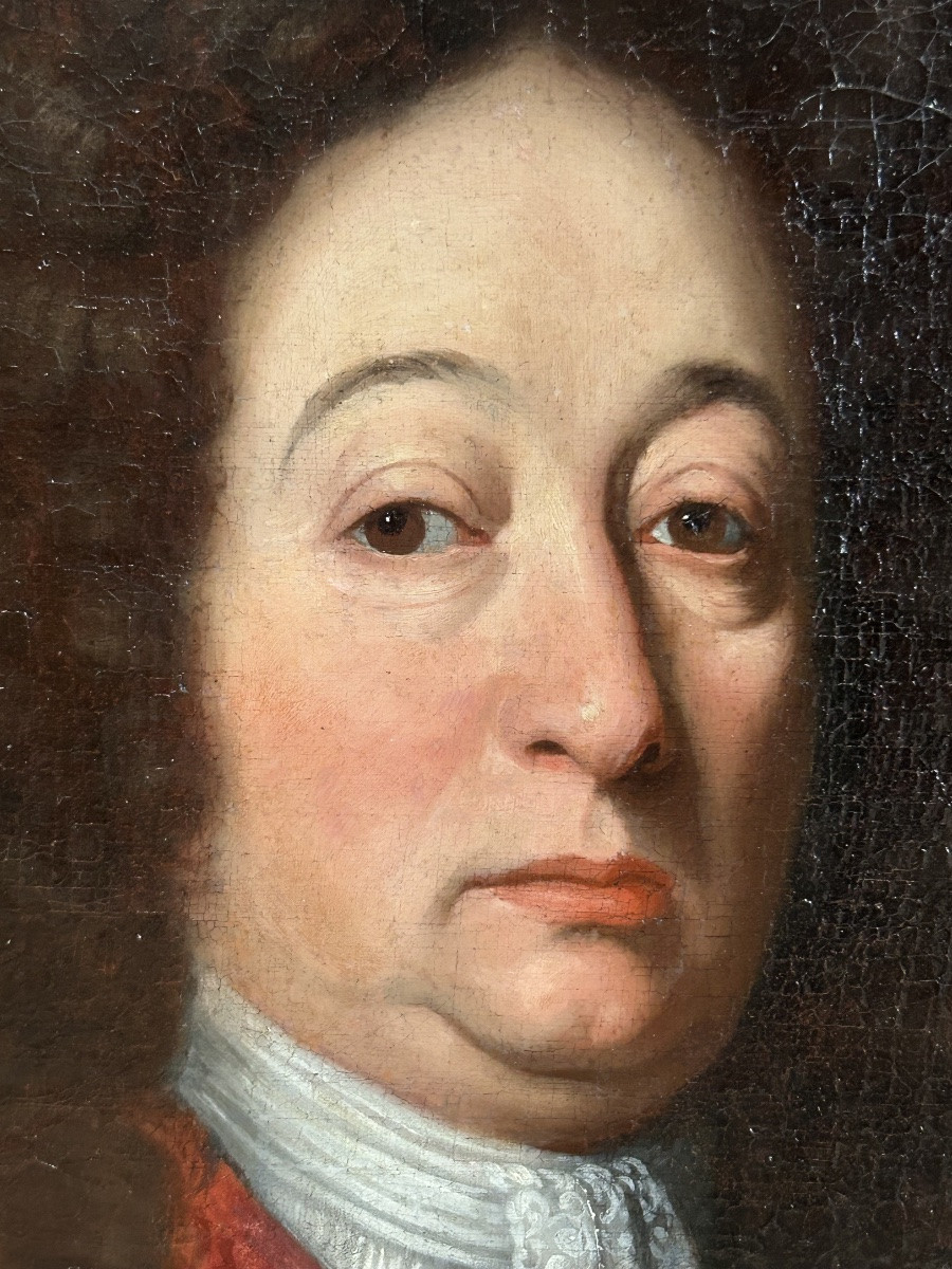 École Française du XVIIIème - Portrait d’Antoine Hervy du Clos - huile sur toile -photo-1