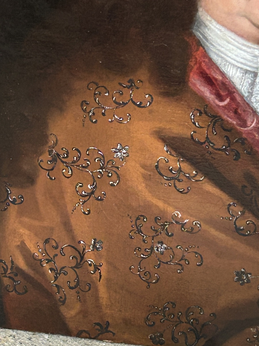 École Française du XVIIIème - Portrait d’Antoine Hervy du Clos - huile sur toile -photo-3