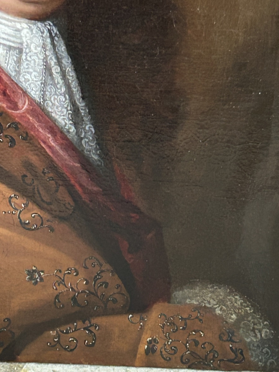 École Française du XVIIIème - Portrait d’Antoine Hervy du Clos - huile sur toile -photo-4
