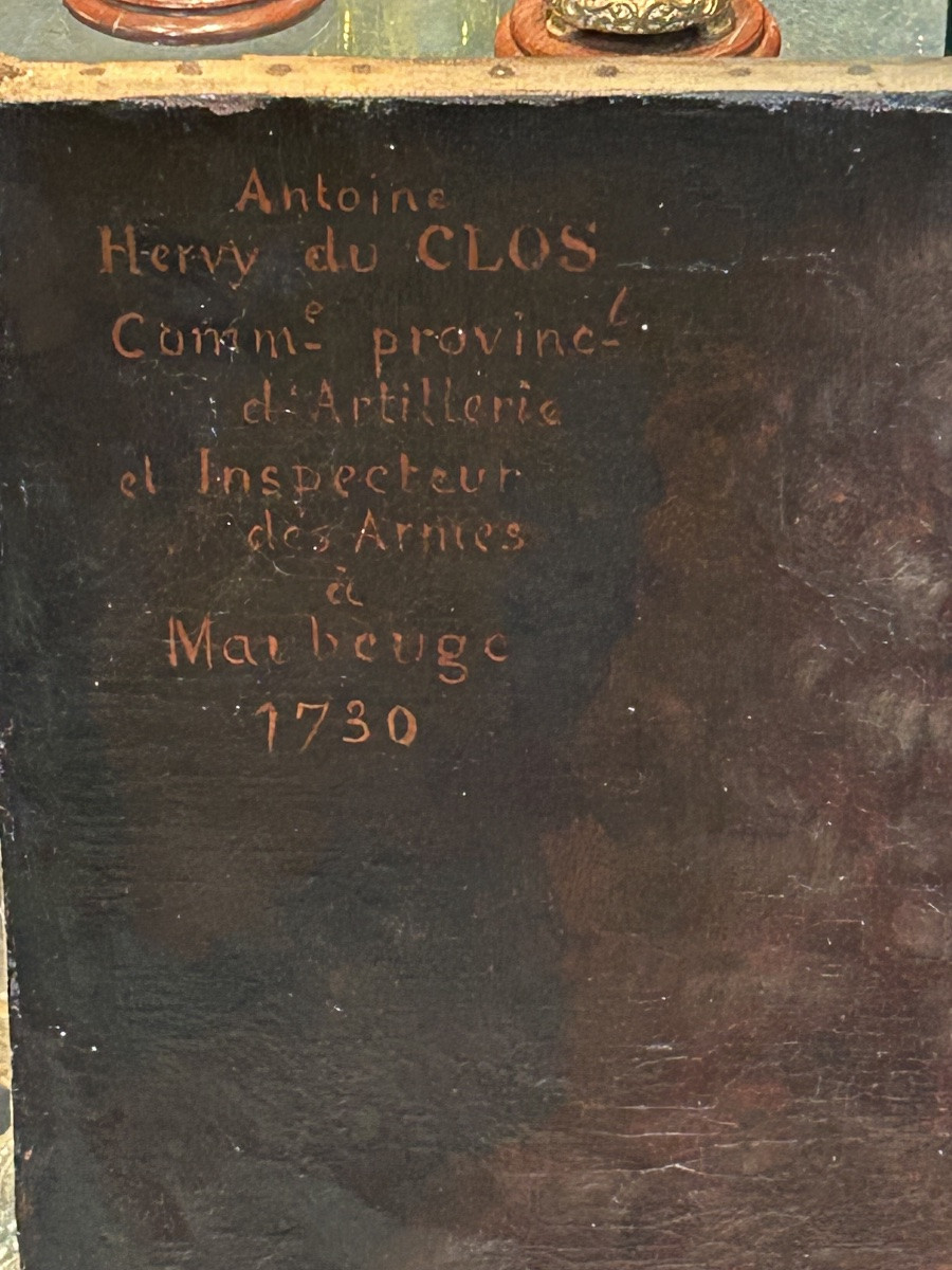 École Française du XVIIIème - Portrait d’Antoine Hervy du Clos - huile sur toile -photo-5