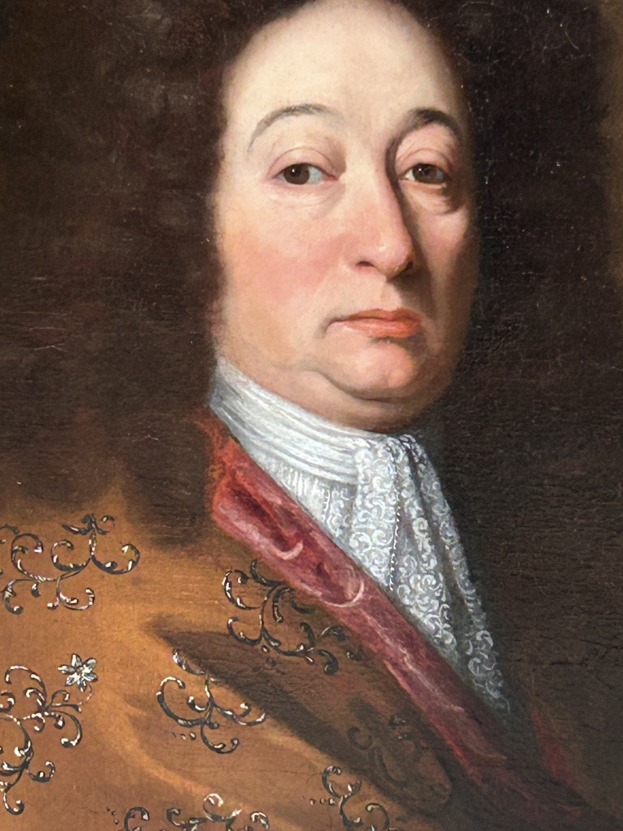 École Française du XVIIIème - Portrait d’Antoine Hervy du Clos - huile sur toile -photo-6