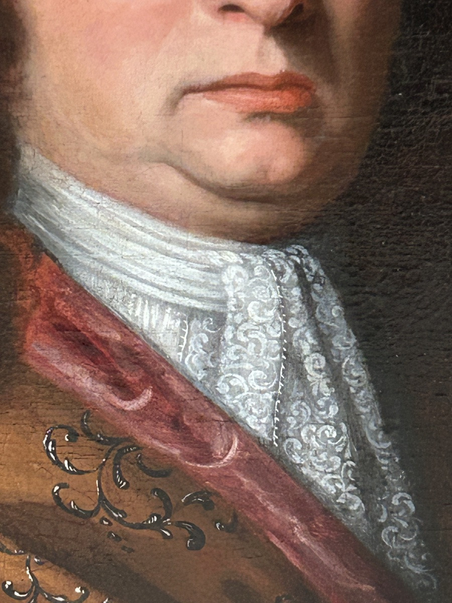 École Française du XVIIIème - Portrait d’Antoine Hervy du Clos - huile sur toile -photo-7
