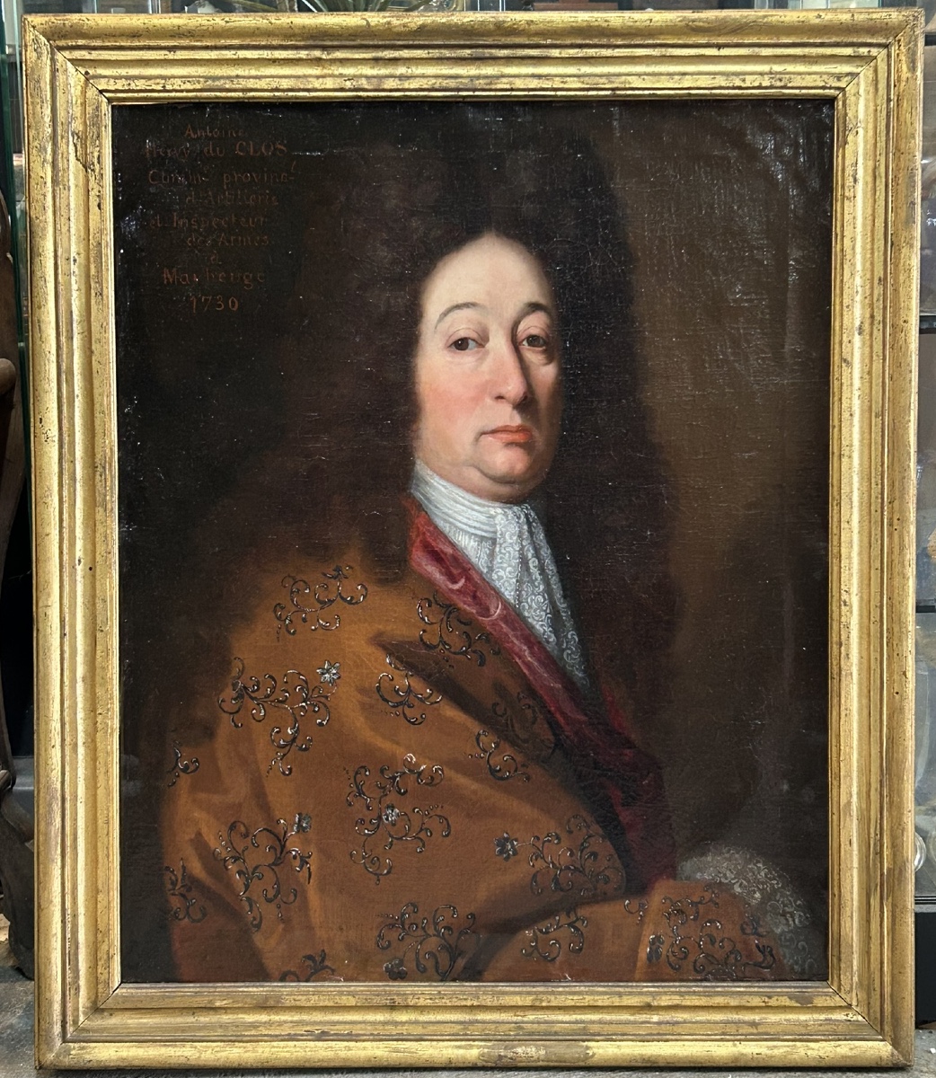École Française du XVIIIème - Portrait d’Antoine Hervy du Clos - huile sur toile 