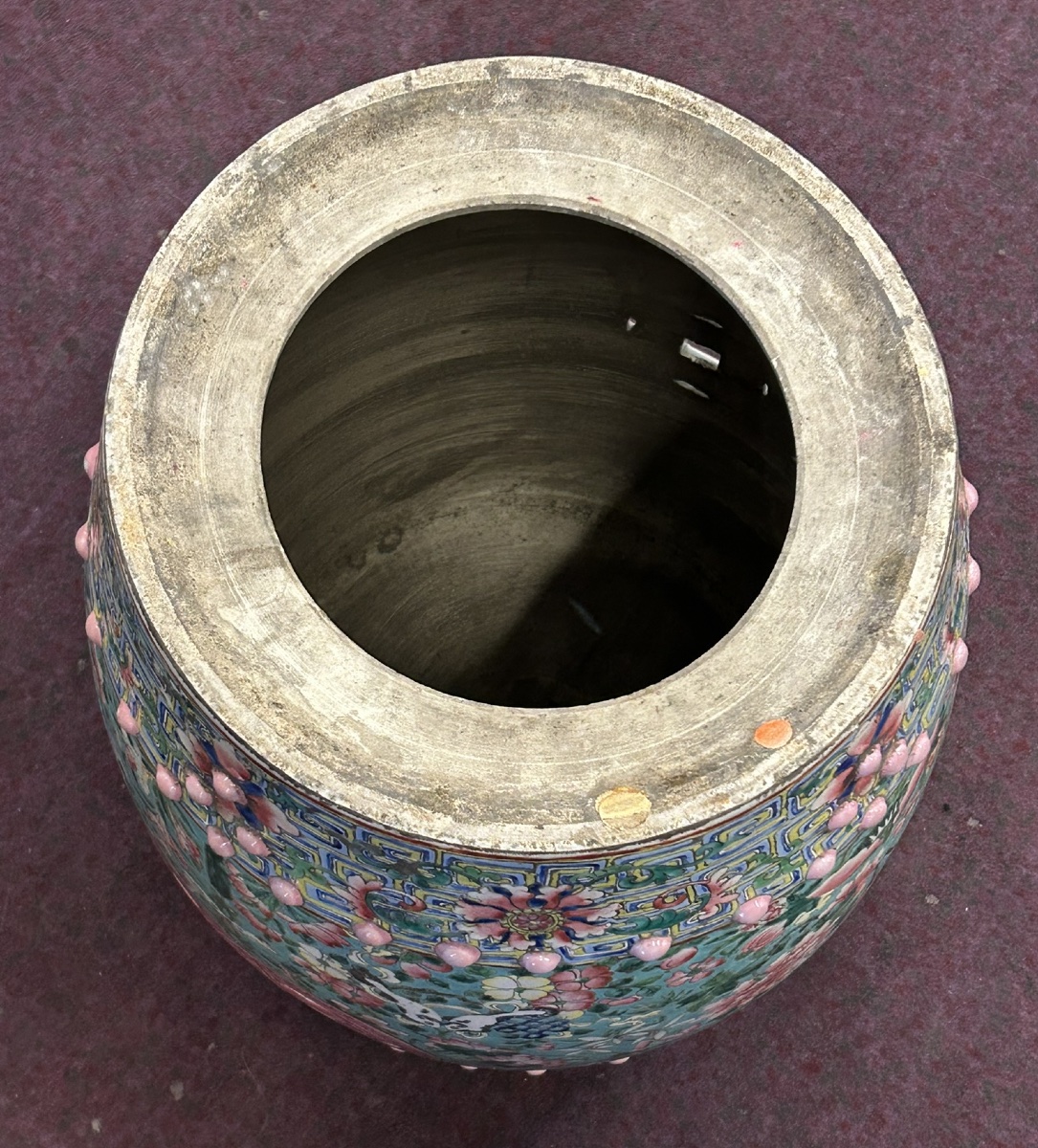 Tabouret de jardin Chinois famille rose époque XIXéme siècle - porcelaine de Chine -photo-8