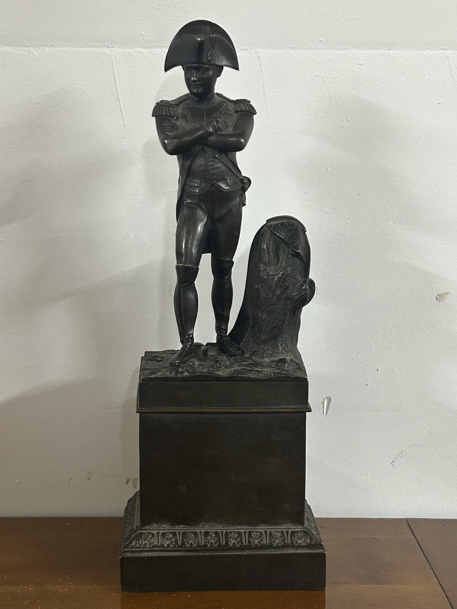 Ancien bronze de bibliothèque Napoléon Bonaparte - Napoléon 1er Empire époque vers 1840 - 50
