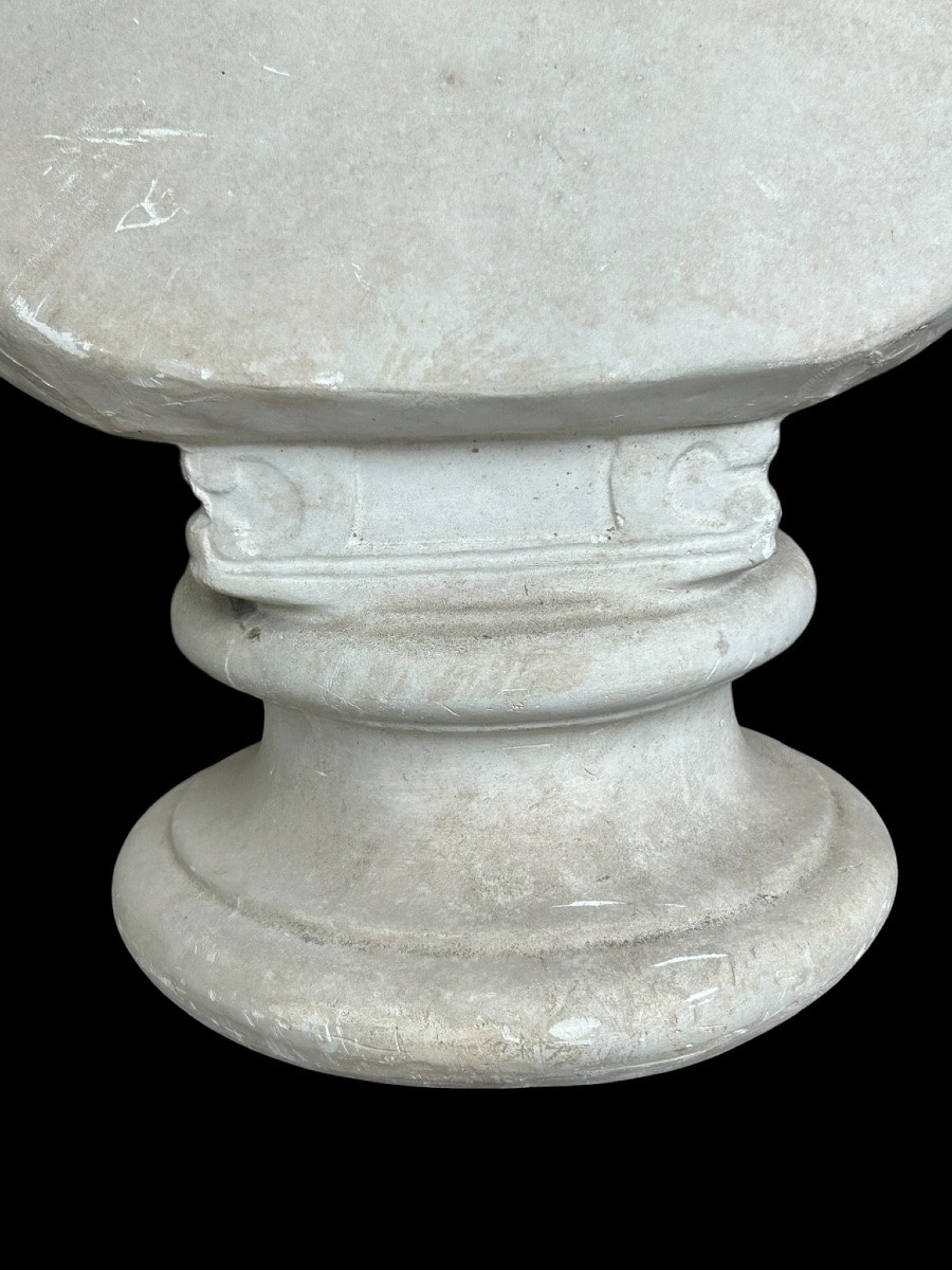 Buste en plâtre à l’antique de l’Empereur Marcus Vipsanius Agrippa- Rome - Romain H 65 cm-photo-6