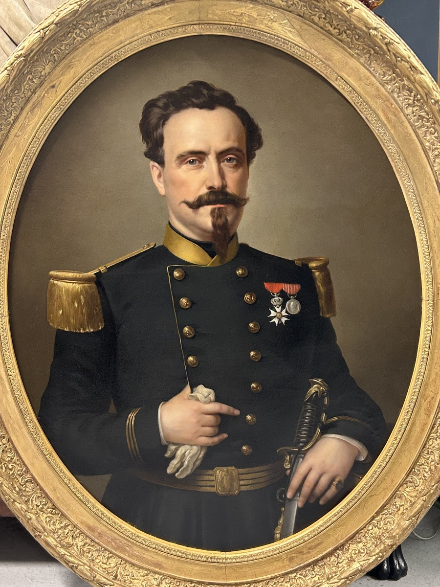 Portrait d’officier militaire à la légion d’honneur du second empire vers 1850 Napoléon III -photo-2
