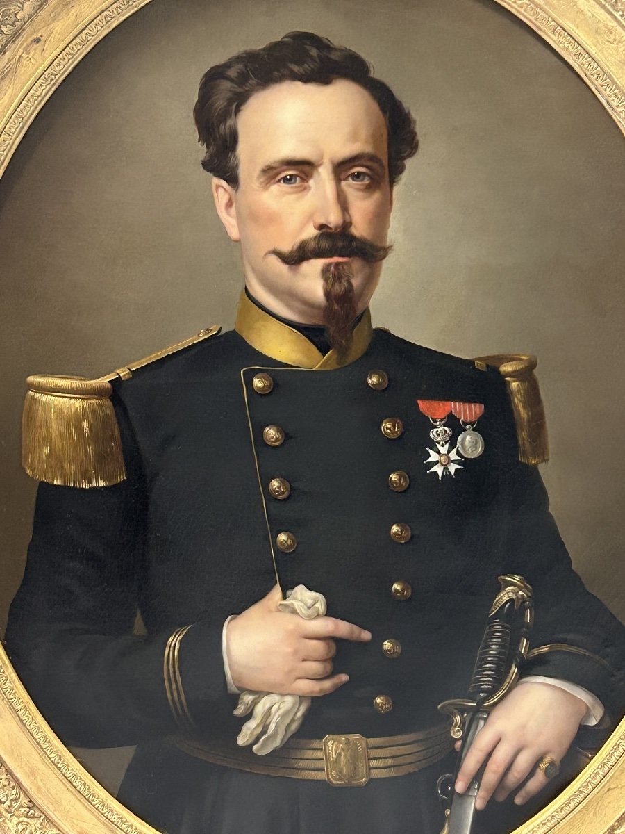 Portrait d’officier militaire à la légion d’honneur du second empire vers 1850 Napoléon III -photo-2