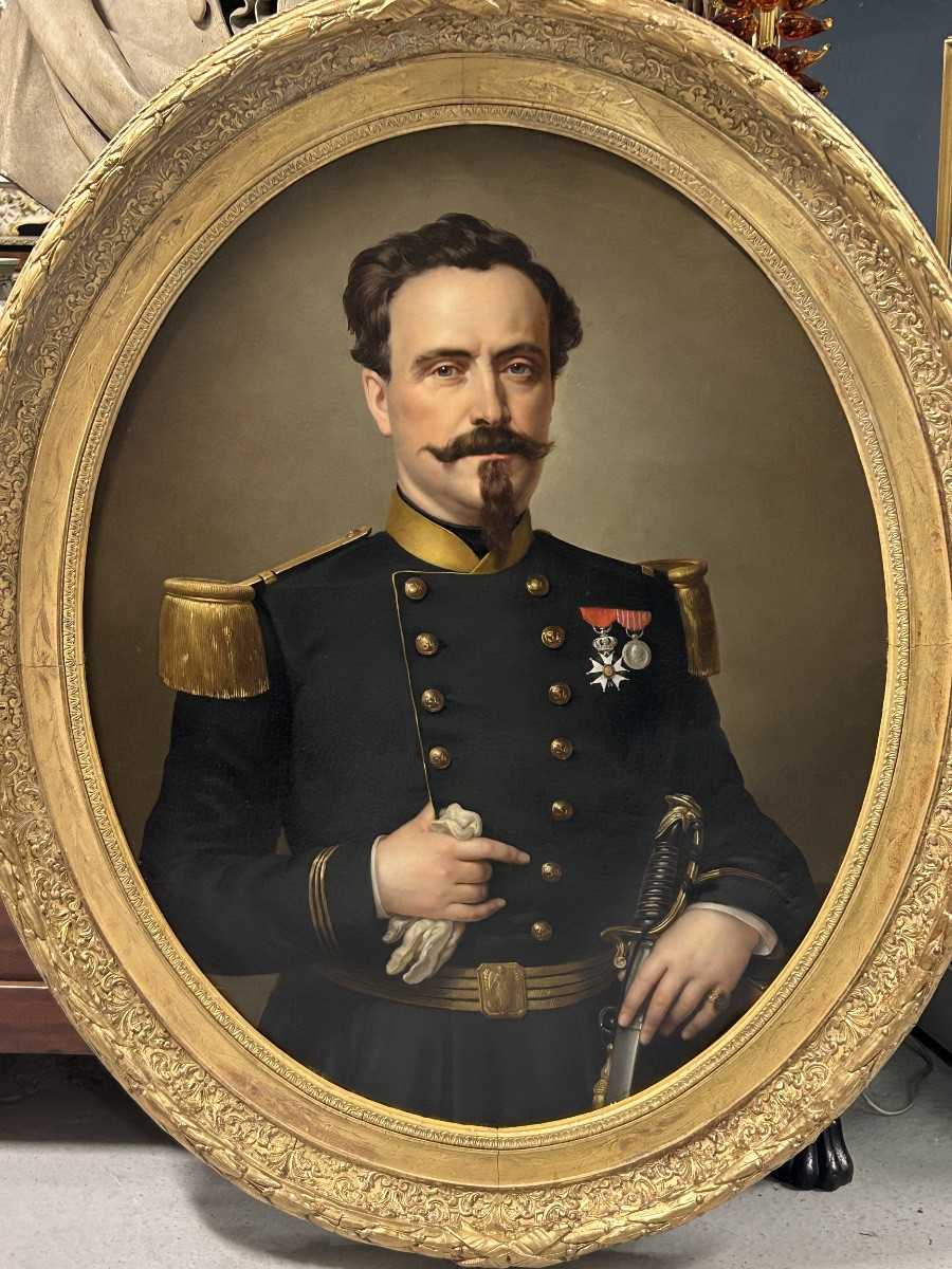 Portrait d’officier militaire à la légion d’honneur du second empire vers 1850 Napoléon III -photo-3