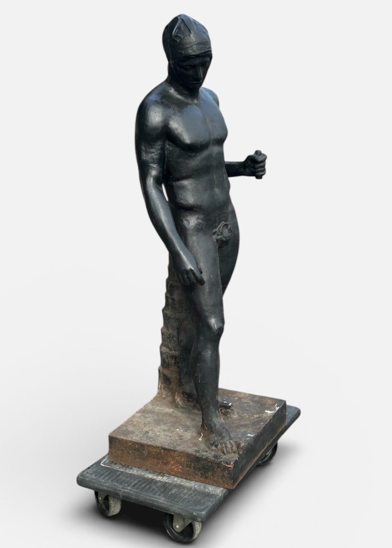 Gladiateur casqué - importante sculpture en fonte d’après l’antique début XXème - Déco jardin -photo-4