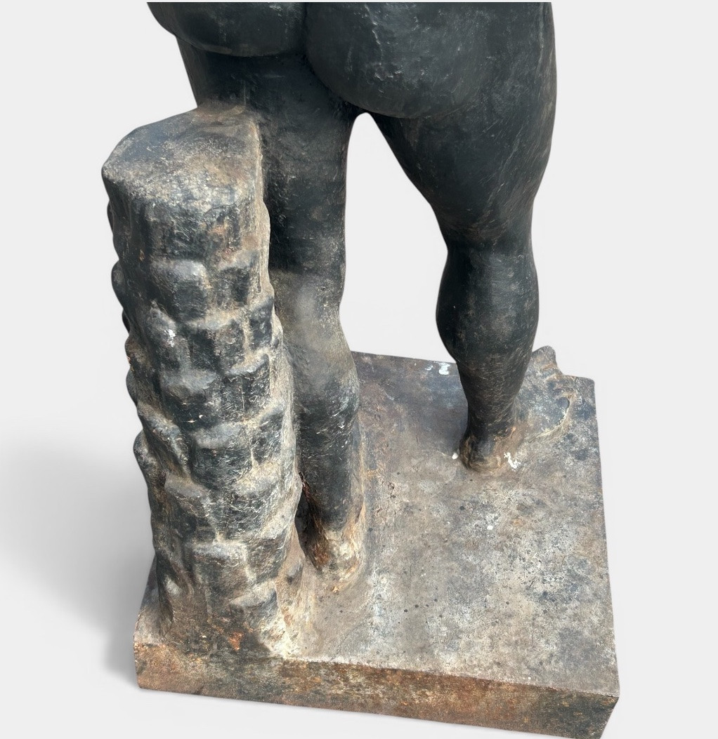 Gladiateur casqué - importante sculpture en fonte d’après l’antique début XXème - Déco jardin -photo-2