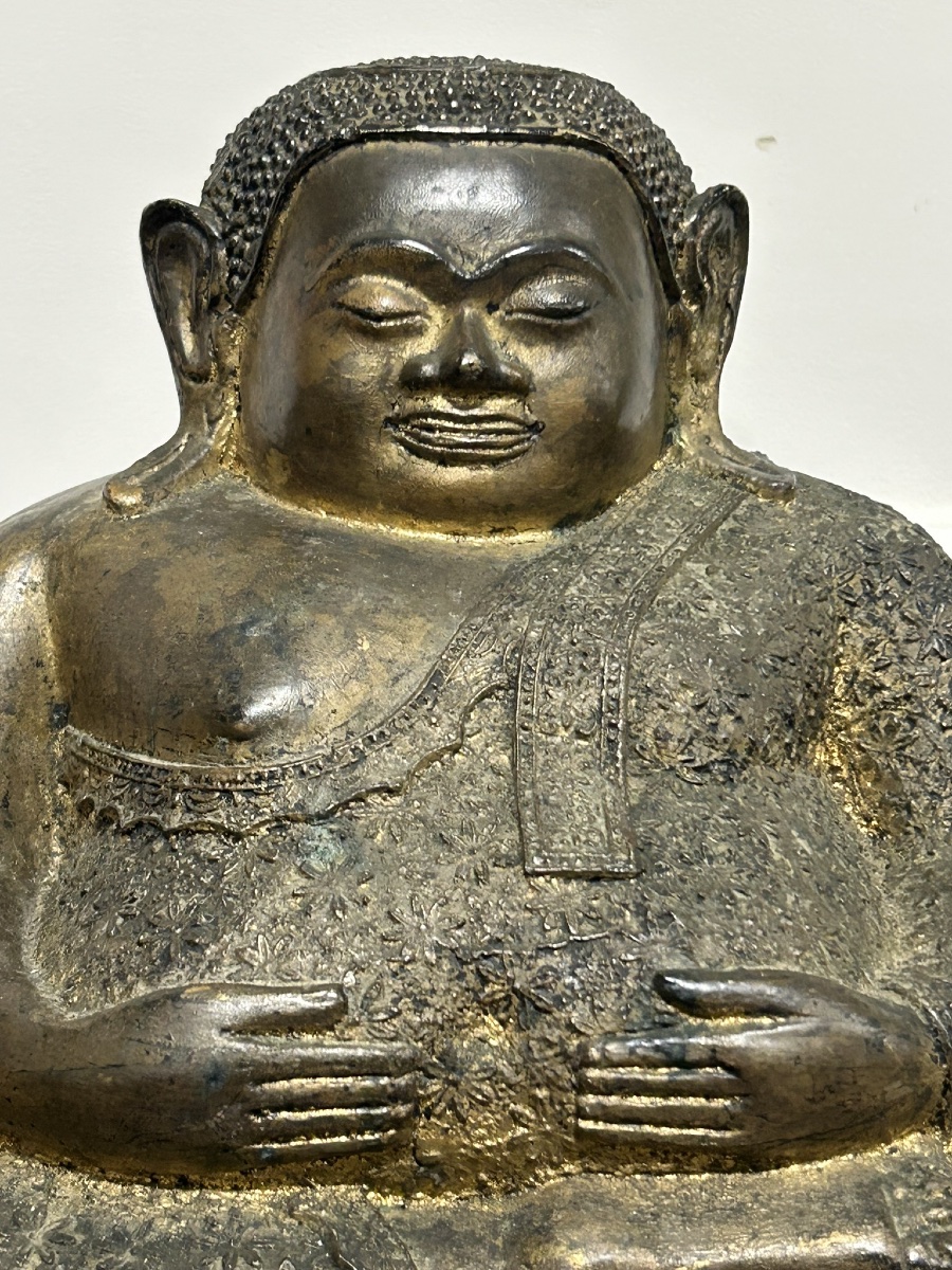 Bouddha en bronze Doré Thaïlandais de Phra Sangkachai royaume de Rattanakosin fin XIXéme -photo-2