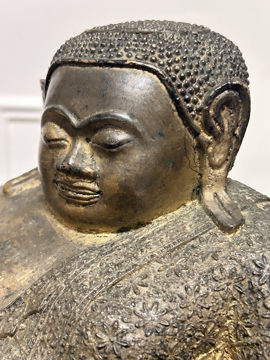 Bouddha en bronze Doré Thaïlandais de Phra Sangkachai royaume de Rattanakosin fin XIXéme -photo-5