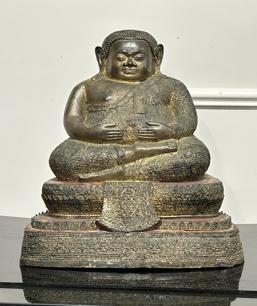 Bouddha en bronze Doré Thaïlandais de Phra Sangkachai royaume de Rattanakosin fin XIXéme 