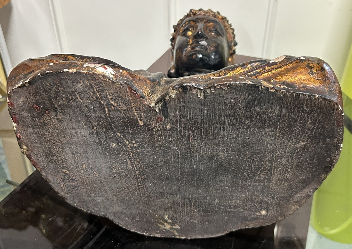 Large Vietnamese Lacquered Wooden Seated Buddha - Vietnam Nguyen Dynasty, Early 20th Century-photo-8