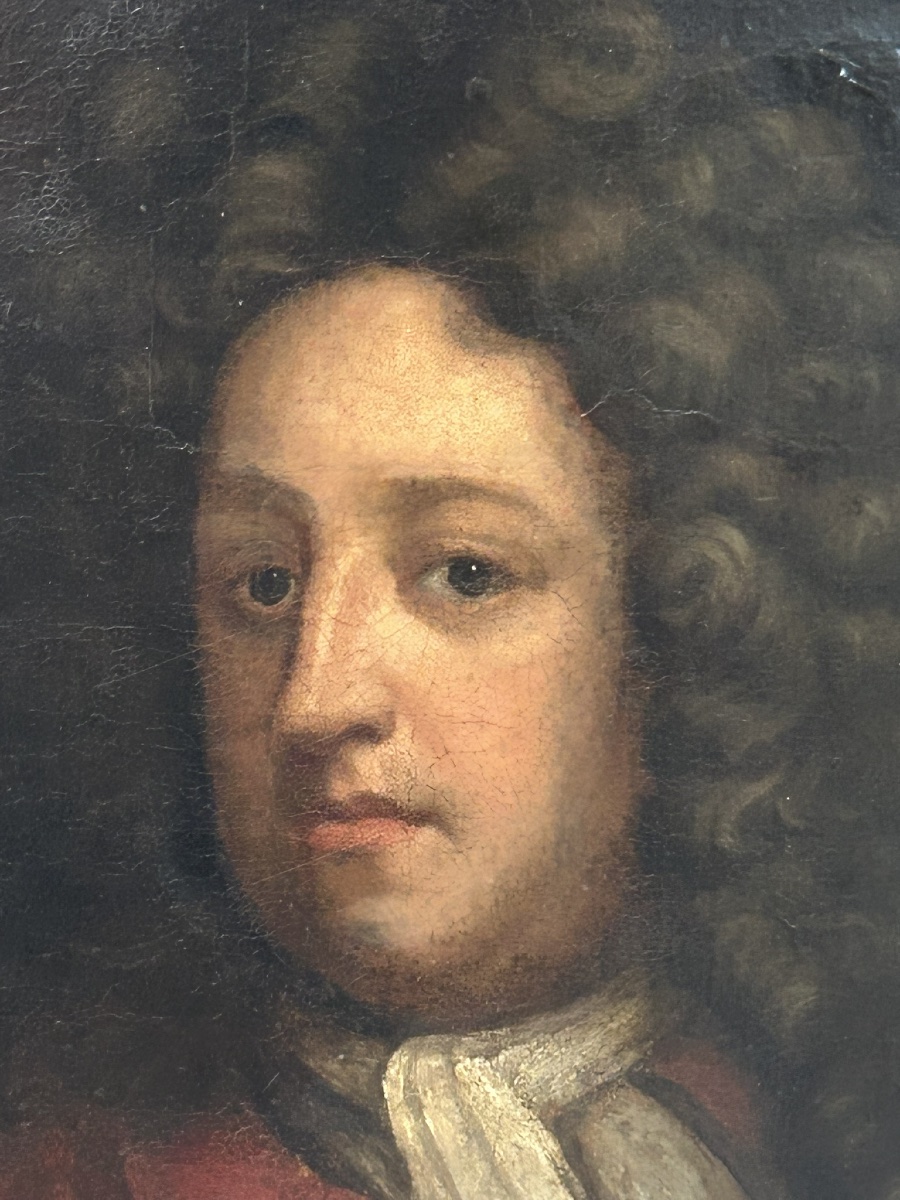 Portrait en cuirasse de John Churchill, Duc de Marlborough (1650-1722) huile / toile XVIIIème -photo-3