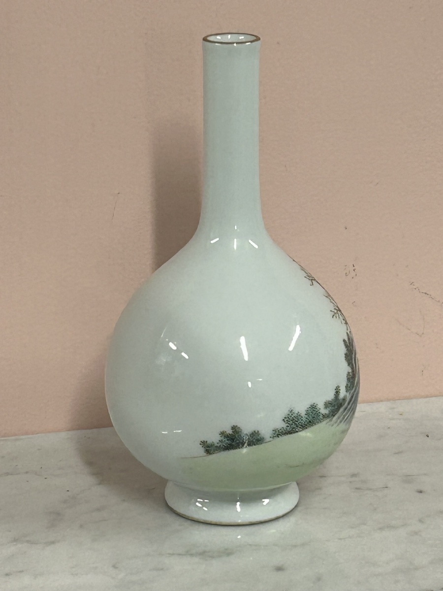 Vase bouteille - Chine période République (1912-1945) porcelaine de Chine - Chinese porcelain -photo-3