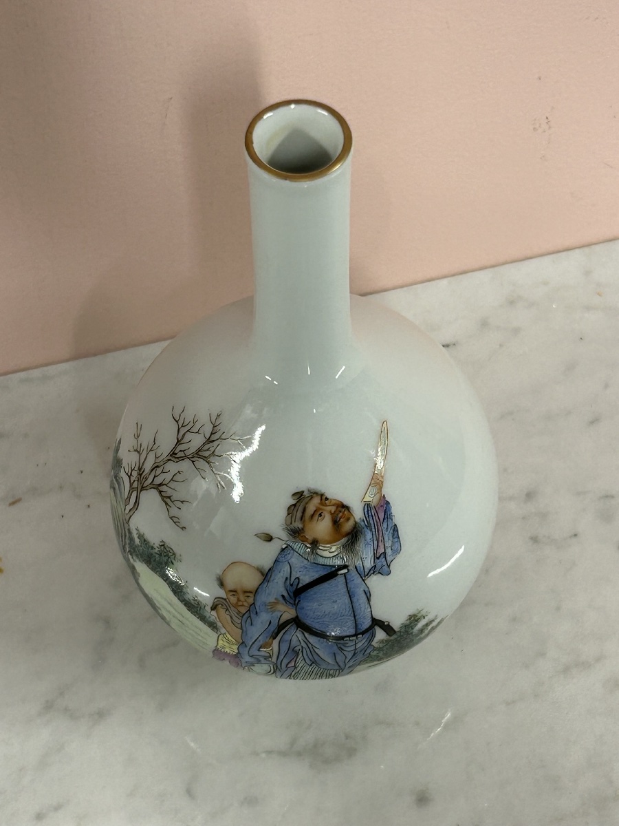 Vase bouteille - Chine période République (1912-1945) porcelaine de Chine - Chinese porcelain -photo-4