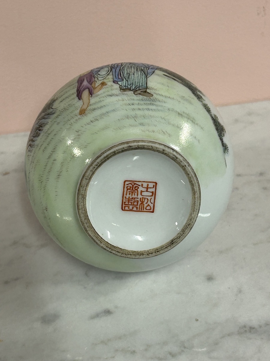 Vase bouteille - Chine période République (1912-1945) porcelaine de Chine - Chinese porcelain -photo-5