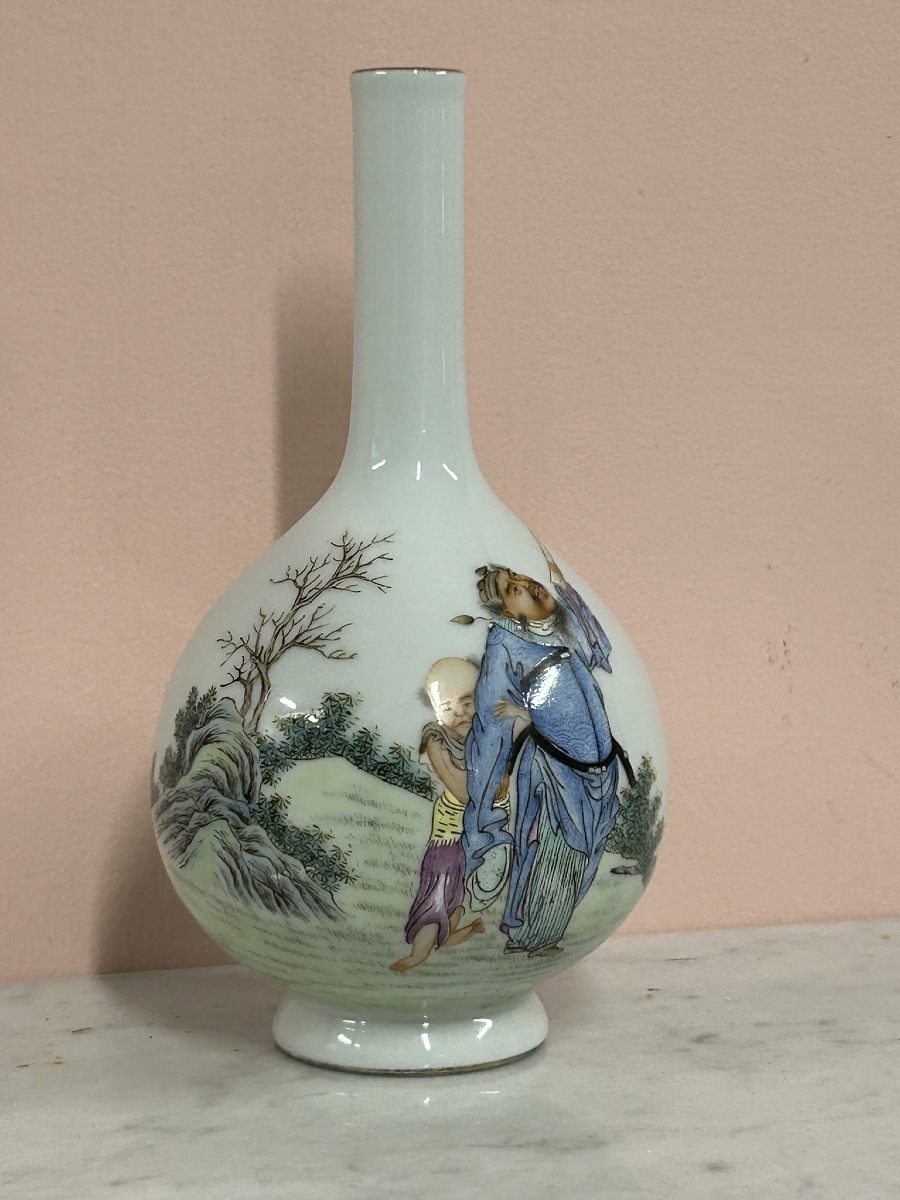 Vase bouteille - Chine période République (1912-1945) porcelaine de Chine - Chinese porcelain -photo-6