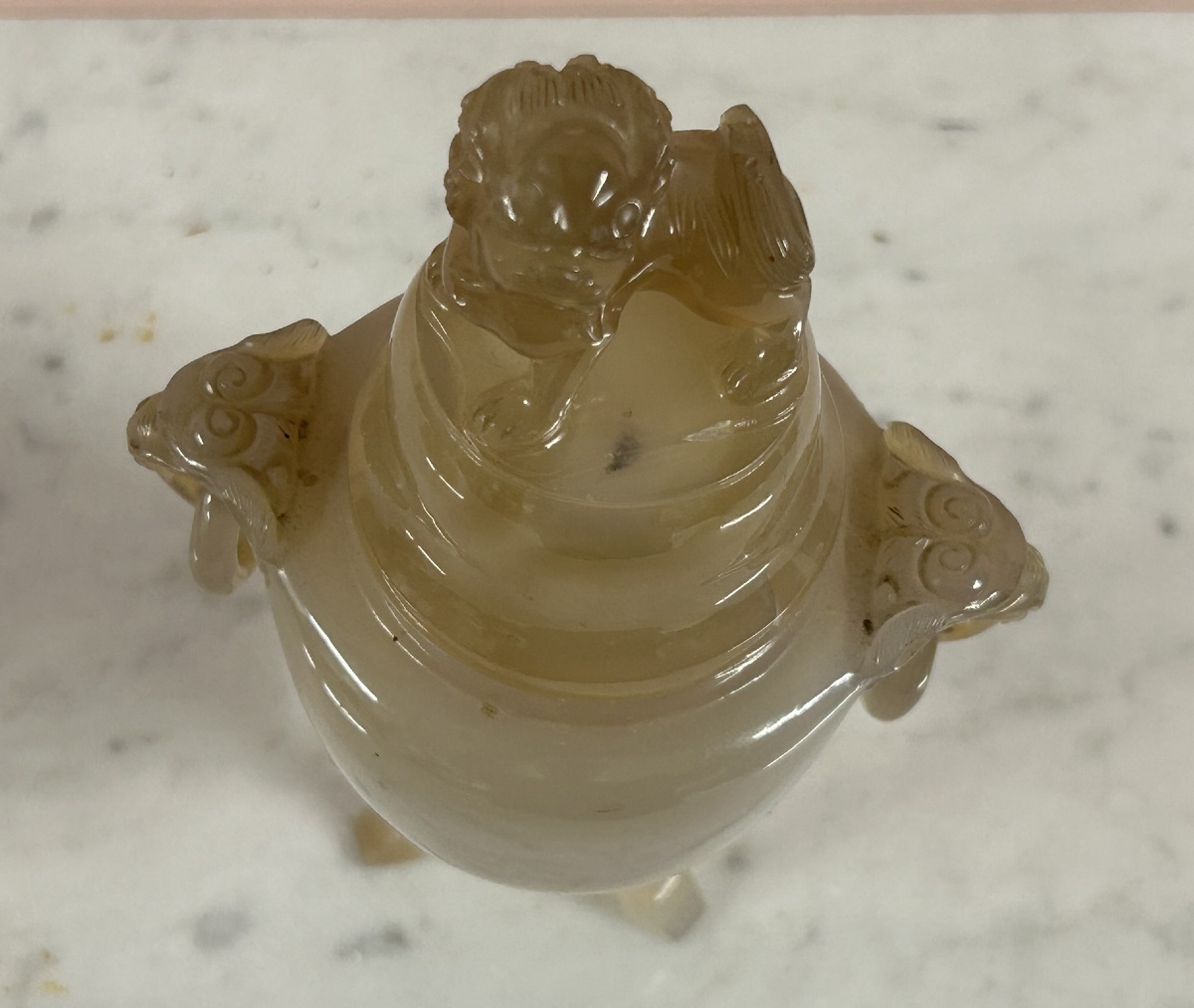 Agate Tripod Perfume Burner And Lid China Circa 1940-50 - Chinese H 17 Cm-photo-8