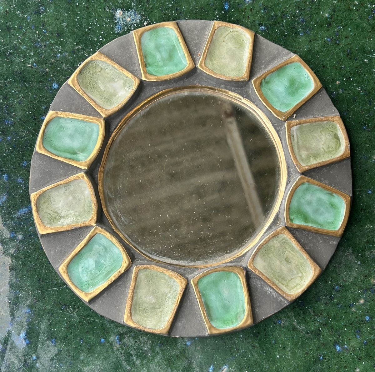 MITHÉ ESPELT - miroir mural en céramique vers 1950 