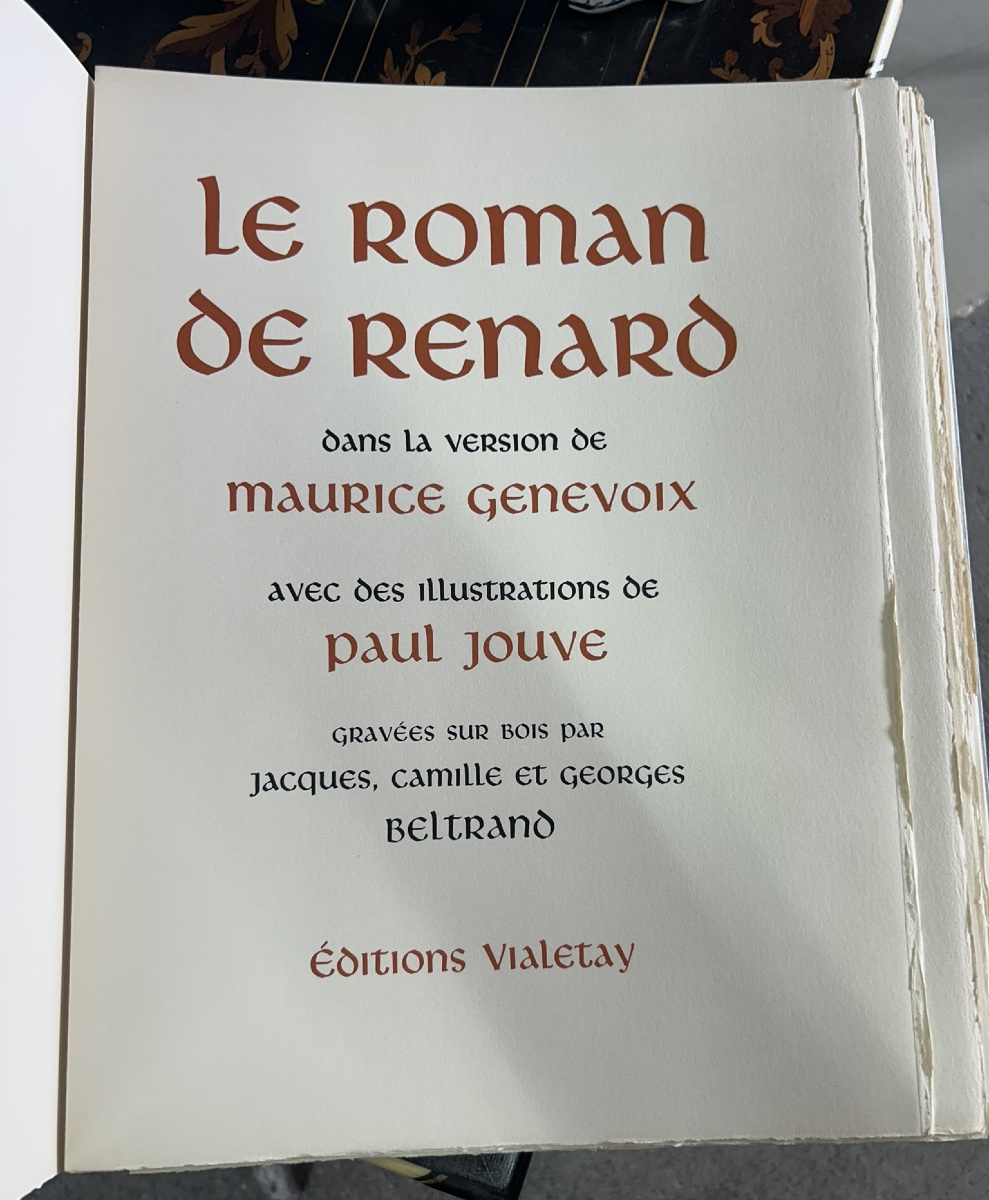 Paul Jouve- Maurice Genevoix - Le roman de Renard en deux volumes éditions Vialetay vers 1958 -photo-3
