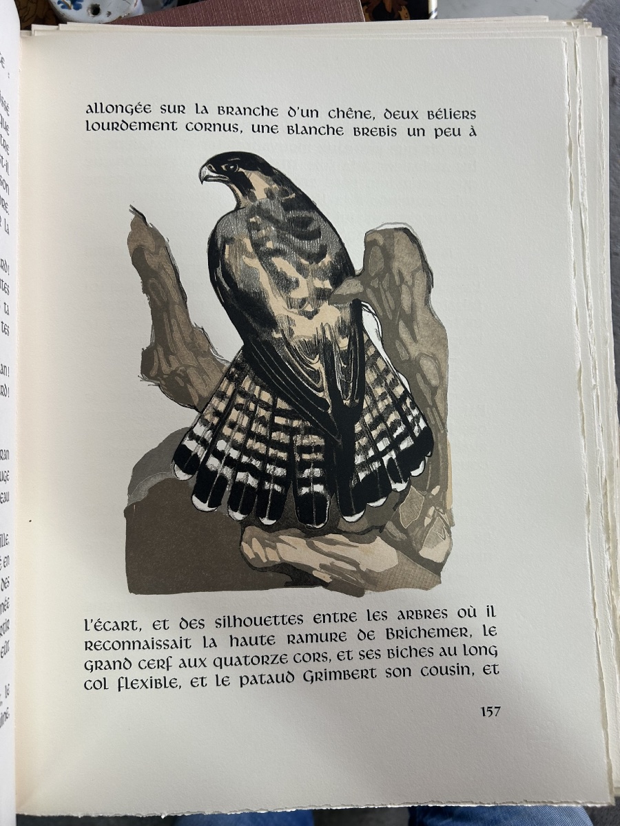 Paul Jouve- Maurice Genevoix - Le roman de Renard en deux volumes éditions Vialetay vers 1958 -photo-6
